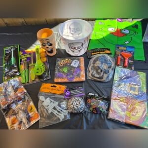 Halloween Party Supplies Set with Skeleton Decor #5